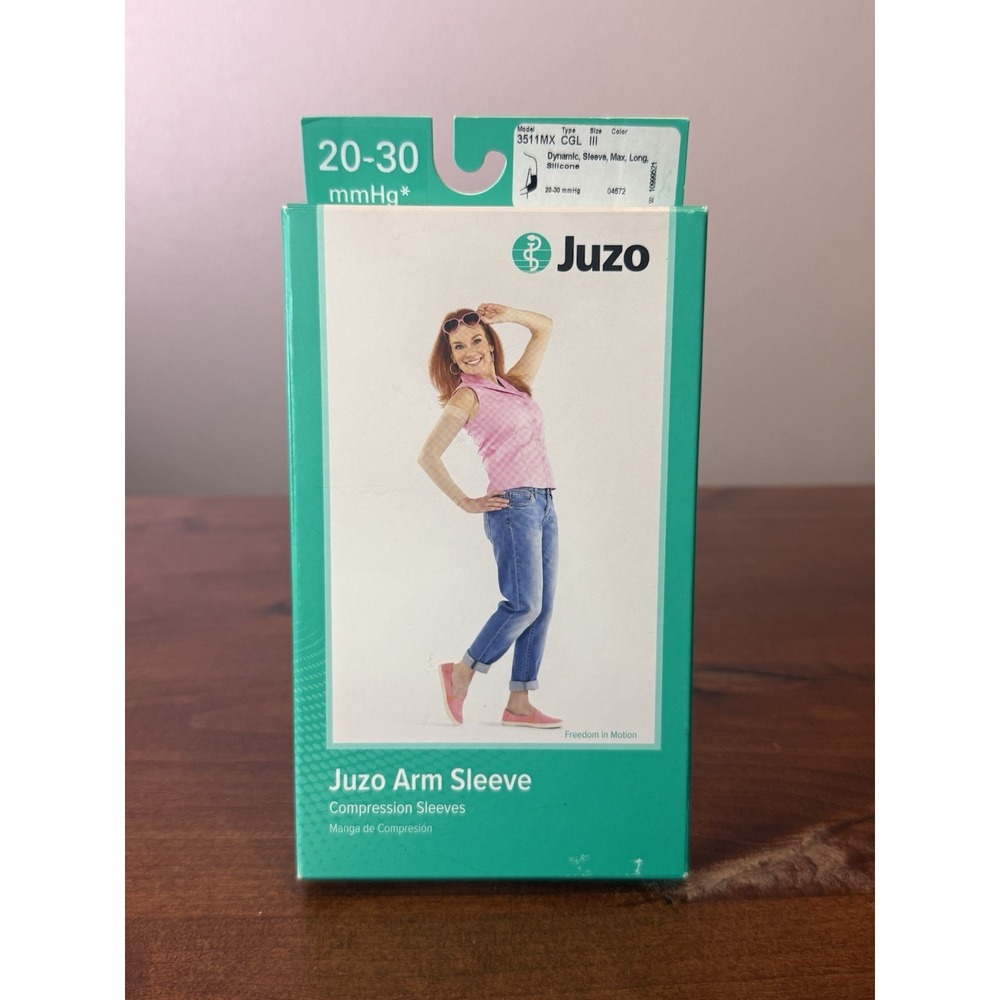 Juzo 3511MX 20-30 mmhg Dynamic Arm Compression Sleeve Max Long Nude Sz III